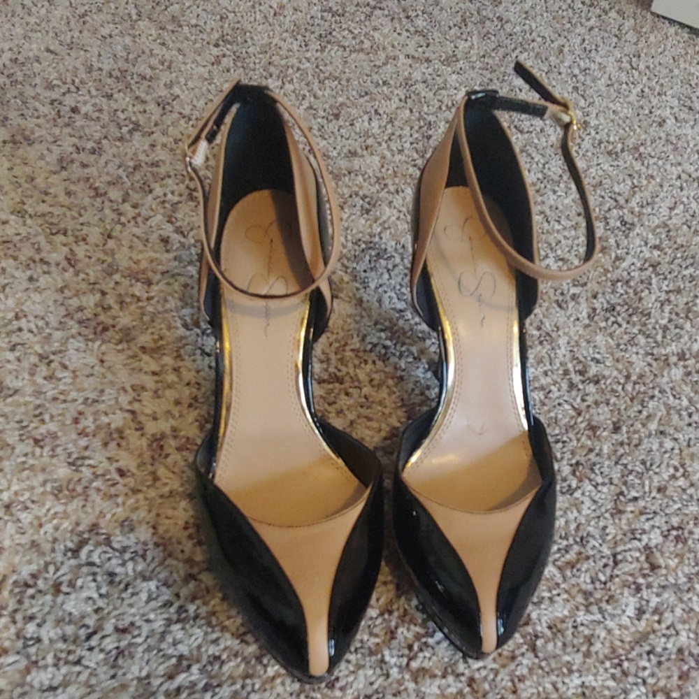 Jessica Simpson size 9 black/brown heels